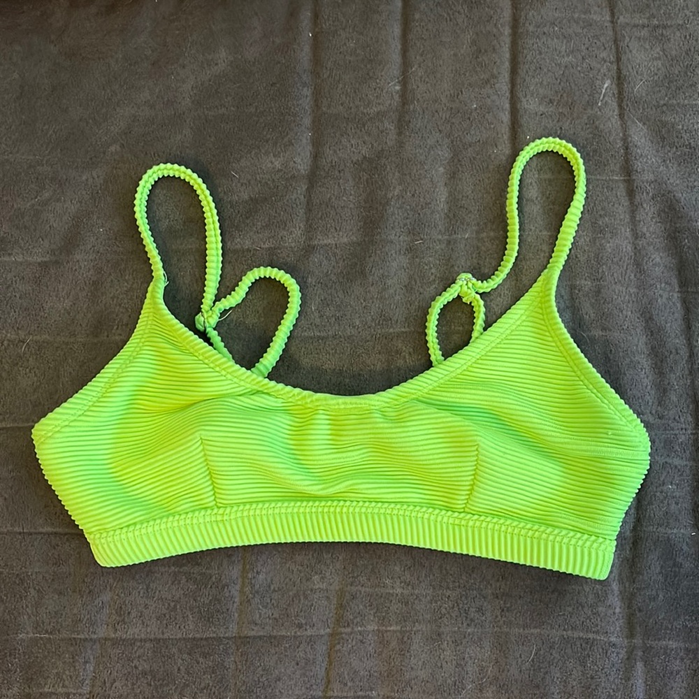 Forever 21 neon sporty bikini top